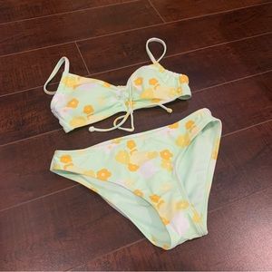 NWT Target Xhilaration Bikini Two Piece Set Size Small Cinch Bralette Top